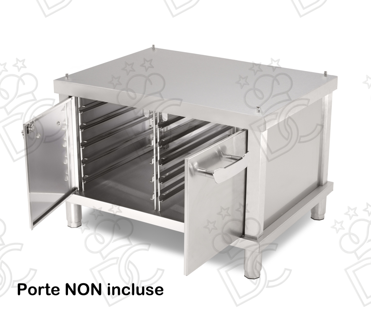 Support bas pour four - Bas fermé avec porte-plaques GN 1/1