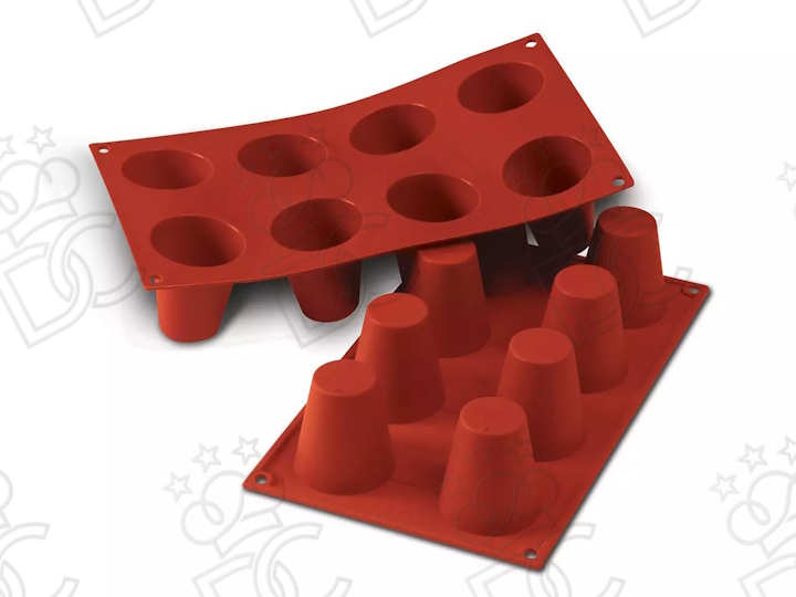 Moule en silicone alimentaire pour N°8 Baba' Grand mm Ø55 x 60 h