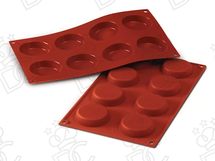 Food-grade silicone mold for No.8 Flan mm Ø60 x 17 h
