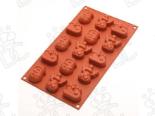 Stampo in silicone alimentare per N°15 Magic Christmas mm 50x34x21 h