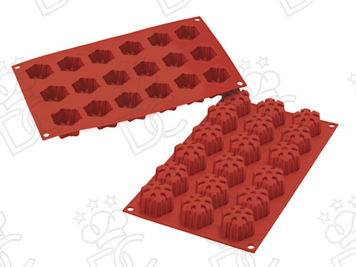 Moule en silicone alimentaire pour N°18 Flocons de Neige mm Ø40x 22h