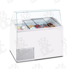 Vitrine pour glace mantecata - N°10 bacs de 5 L - Couleur Blanc