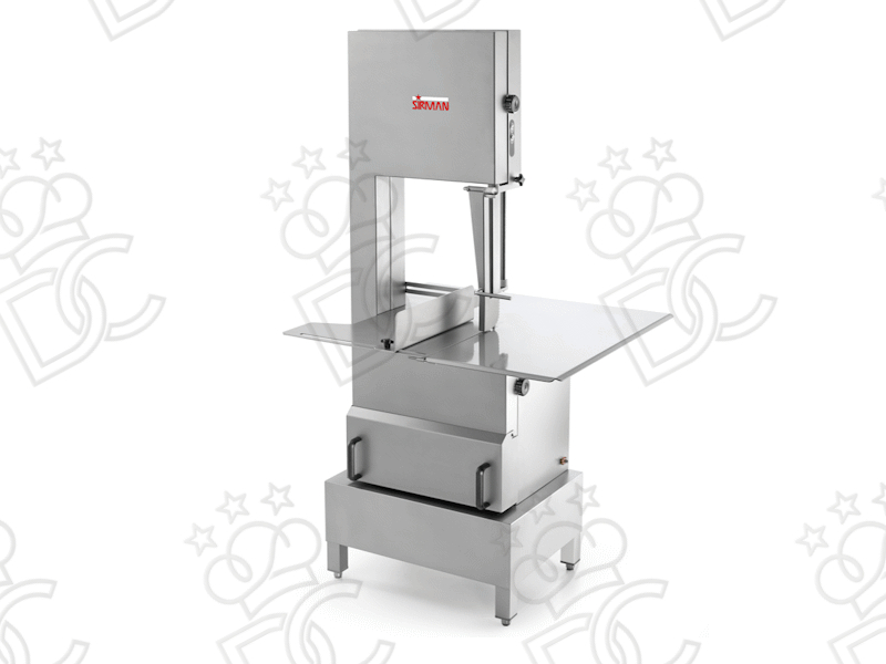 Stainless steel bandsaw on stand - blade length 3100 mm