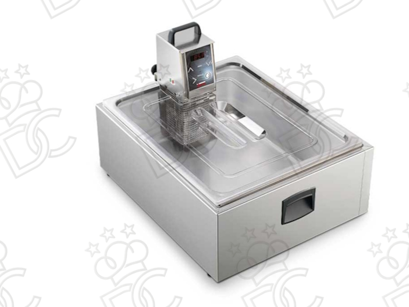 Vasca inox con coperchio GN2\1 per Softcooker