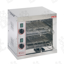 Toaster with 4 clamps, quartz thermal heating element
