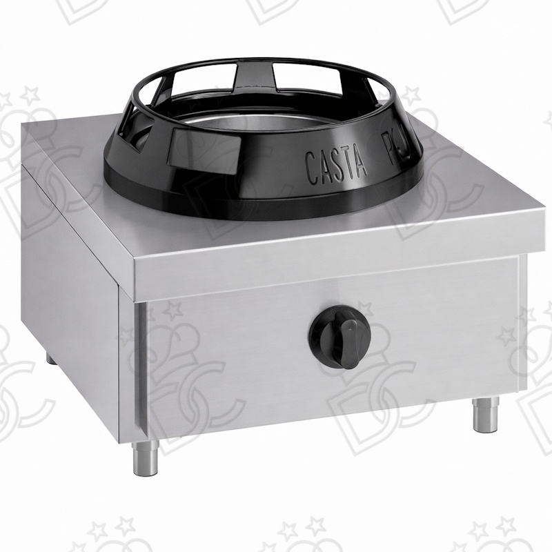 Countertop single-burner Wok cooker - 50 cm depth