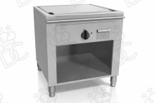 Electric teppanyaki with one cooking zone - on open cabinet - depth 70