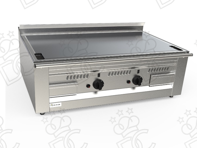 Teppanyaki a gas con due zone di cottura - profondità 70