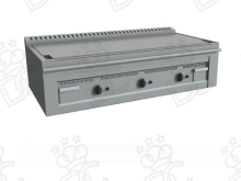Gas teppanyaki with three cooking zones - depth 70