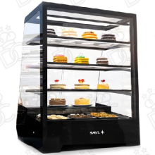 Trapezoidal refrigerated display cases
