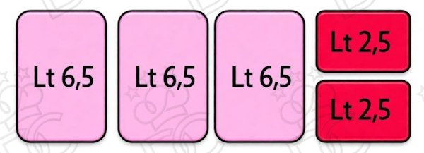 Vaschette per Comedi - n. 3 da 6,5 lt + n.2 da 2,5 lt