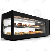 Refrigerated display cases with double ventilated refrigeration