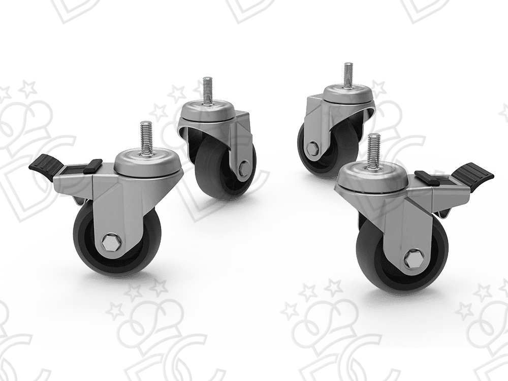 Swivel castors with brake for Lievitatore or tall Stand LineMiss