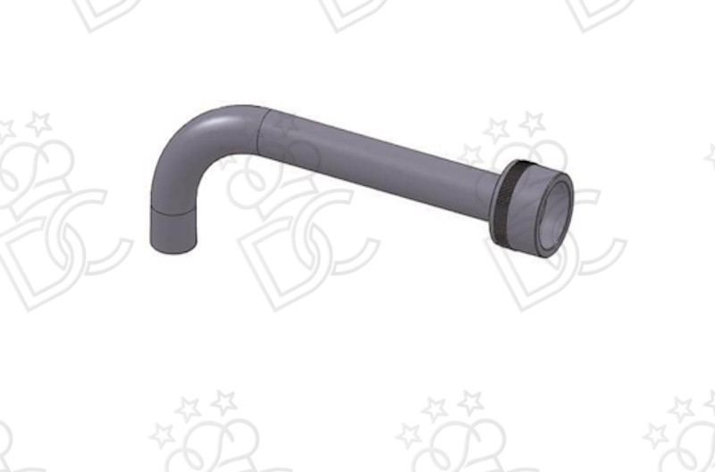 Curved spout Ø 21 mm - length 20 cm - for Dosicream