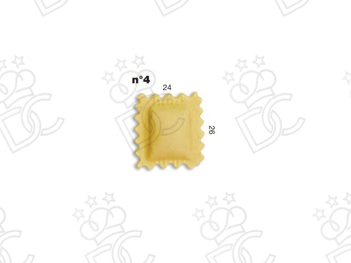 Stampo ravioli N° 4 - Dim. mm 24x26 -  Peso gr 2,1