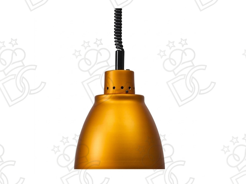 Lampada riscaldante ad infrarosso in alluminio anodizzato arancio opaco- luce rossa