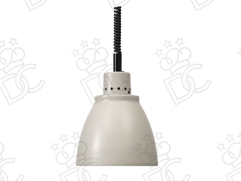 Lampada riscaldante ad infrarosso in alluminio verniciato semilucido grigio chiaro - luce rossa