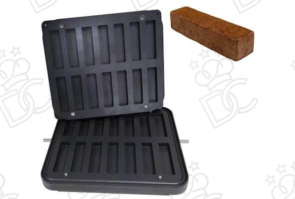 Eclair rectangular plate for choux pastry