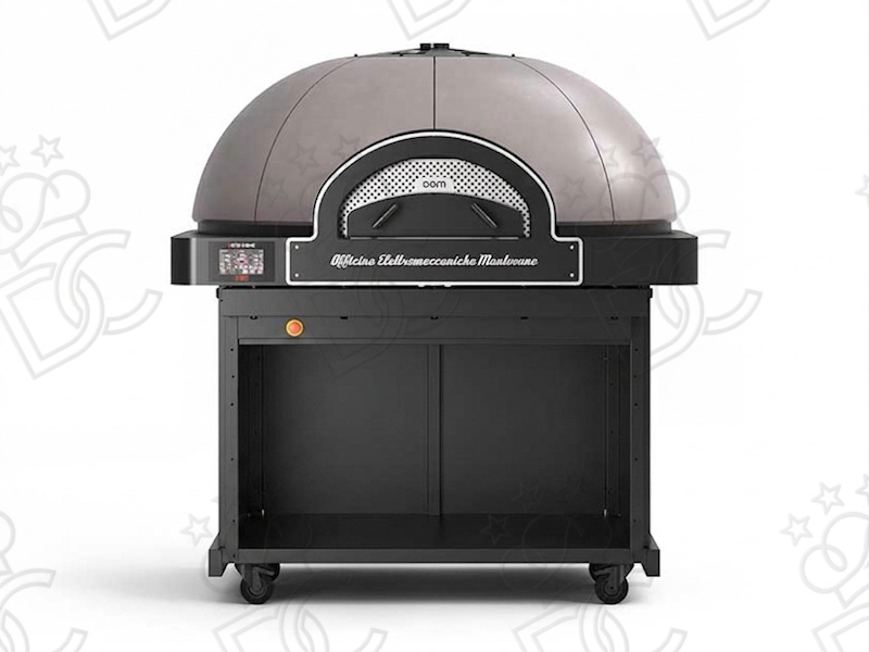 Four électrique « à coupole » avec sole de cuisson rotative (ø 104 cm) - sur support basculant fermé avec roulettes