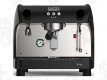 Ruby Pro coffee machine - 1 group - black - with water tank