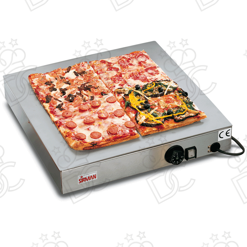 Stainless steel pizza warming plate - 50x50 cm