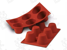 Moule en silicone alimentaire pour N°6 Grands Muffins mm Ø75x60h