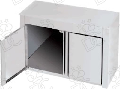 Support ouvert en acier inox avec 2 portes