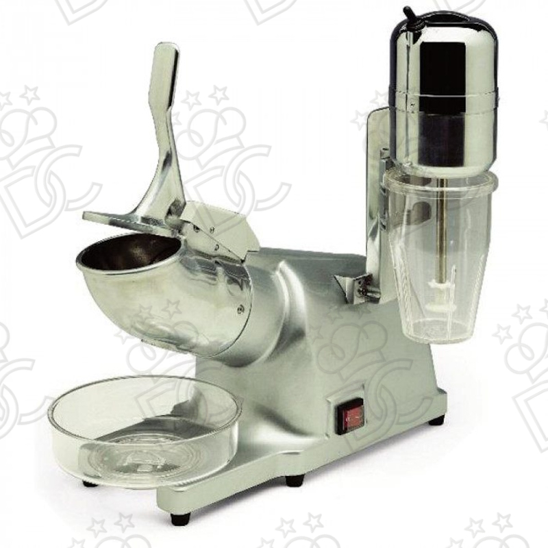 Snow ice crusher with milkshake mixer